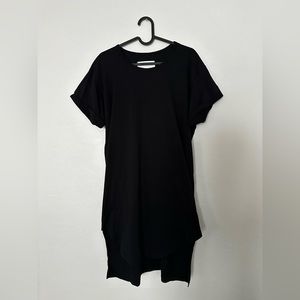 Youth Machine longline black tee